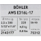 Bohler MMA elektroda spawalnicza chromowo-niklowa 316L 2.5x300 4.0kg