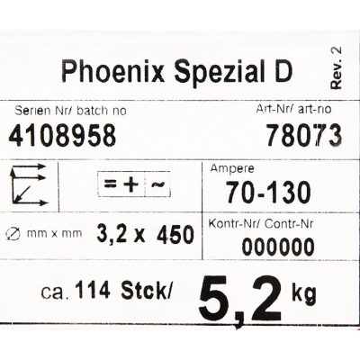 Bohler MMA elektroda spawalnicza zasadowa Phoenix SPEZIAL D 3.2x450 5.2kg
