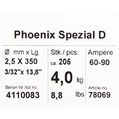 Bohler MMA elektroda spawalnicza zasadowa Phoenix SPEZIAL D 2.5x350 4.0kg