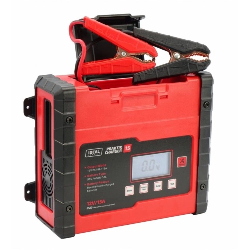 Prostownik samochodowy 12V Ideal Praktik Charger 15 LCD 12V