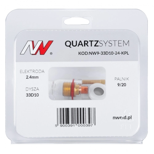 Zestaw TIG QUARTZSystem-soczewka 9/20 [na elektrodę 2.4mm]