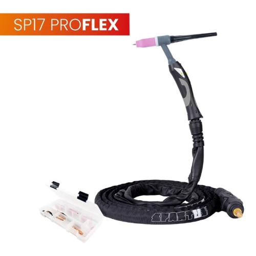 Uchwyt spawalniczy TIG Spartus SP17 ProFlex z przyłączem pasującym do Spartus®