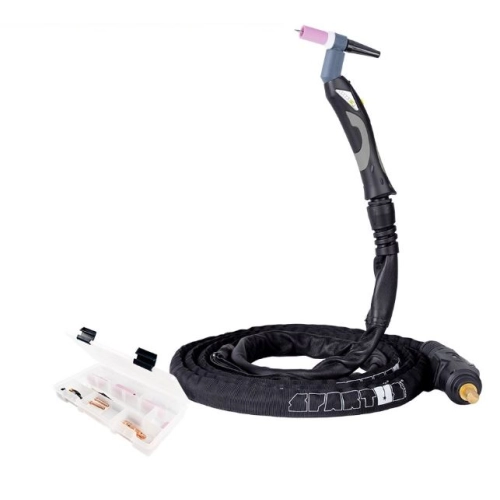Uchwyt spawalniczy TIG Spartus SPP 150RA ProFlex z obrotową główką palnika z przyłączem EWM®